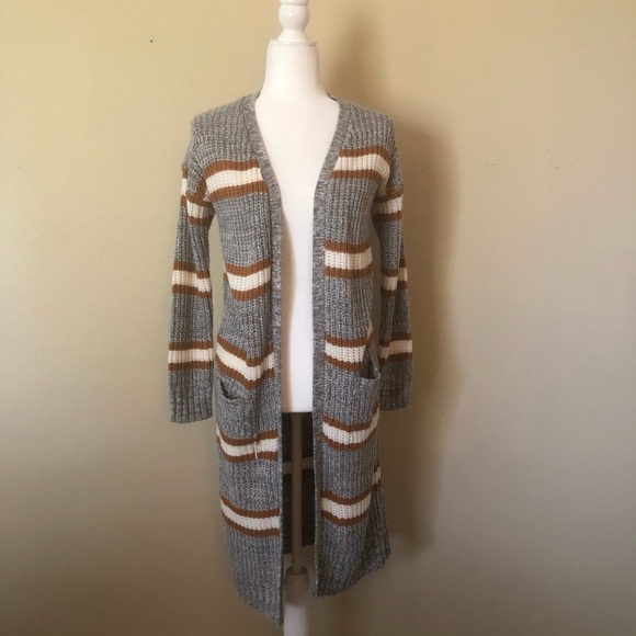 Pink Rose Long Duster Open Front Cardigan - Picture 9 of 9